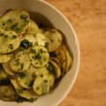 Topinambours, sauce verte