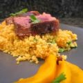 Canard au miel, couscous mangue et coriandre,[...]