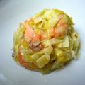Fondue de poireaux au saumon