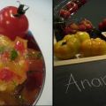 Tartare de tomates ananas, fraises et menthe.,[...]
