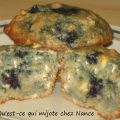 Muffins aux bleuets, agrumes et chocolat blanc