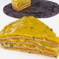 Gâteau de crêpes mangue-passion