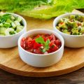 Tartare de tomates, concombres et guacamole