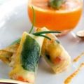 Bonbons de langoustine au Comté et basilic