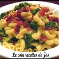 Macaroni au brocoli, au bacon et fromage,[...]