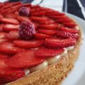 Tarte aux fraises sur sablé breton