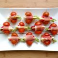 Mini brochettes de radis au jambon