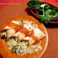 Roulés de tortillas au poisson, coulis express