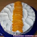 Gâteau pêche Chantilly