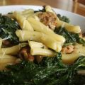 Pâtes sautées aux champignons, au kale et à la[...]