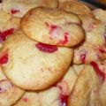 Cookies chocolat blanc et cerises confites