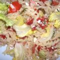 Salade de pates, feta, thon, basilic, Recette[...]