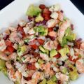 Salade de crevettes, avocat et lime