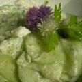 Salade de concombre au chèvre et fleur de[...]