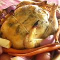 Poulet et légumes rôtis aux herbes, sauce au[...]