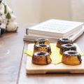 Mini bundt citronnés avec nappage au chocolat