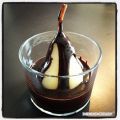 Poires pochées au chocolat