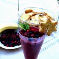 Smoothie Fruits rouges & Banane + Petits sablés