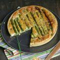 QUICHE AUX ASPERGES ET FLEURS DE CIBOULETTE