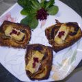 Pain perdu au camembert, pomme snackées et[...]