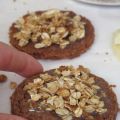 sablés au chocolat noir/blanc et granola