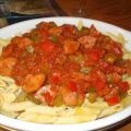 Fusilli aux Pepperoni et à la tomate