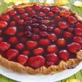 Tarte au fromage nature avec fraises et[...]