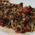 Spaghetti con lenticchie, Recette Ptitchef