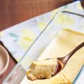 Caramel custard in one pan