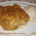 Pouding aux pommes et sucre à la crème