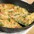 Omelette aux restes de ratatouille