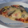 Pizza au chorizo et aux champignons portabello,[...]