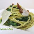 Spaghetti epinard frais chorizo ail, Recette[...]