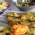 Brochettes de poisson, keftas aux épices douces