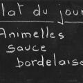 Animelles sauce bordelaise.