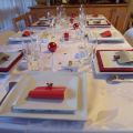 Ma table de Noel, en rouge et blanc!