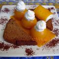 Sphère trouée en gelée de mangue; mousse au[...]