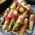 Asperges au jambon sec et lard