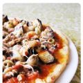 Pizza aux champignons et aubergine, Recette[...]