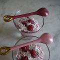 Mousse framboises-coco-tofu soyeux