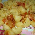Pâtes à l'arrabiata et chapelure aillée