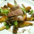 Marcassin, salade chaude aux panais, pommes,[...]
