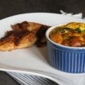 Flans aux maïs, à la courgette et au curry