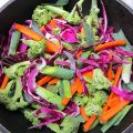 Asian wok with crispy & colourful vegetables