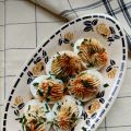 Oeufs mimosa au Boursin & au piment rouge