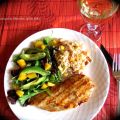 Escalopes de poulet bbq aux épices + riz aux[...]