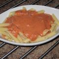 Pâtes sauce rosée au basilic frais chez Maya