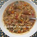 SOUPE-REPAS À L'ORGE ET AUX BOULETTES DE BŒUF