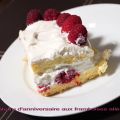 Gâteau d'anniversaire aux framboises allégé