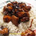Cubes de poulet au goût de côtes  levées